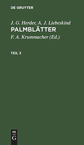 J. G. Herder; A. J. Liebeskind: Palmblätter. Teil 3