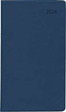 Taschenplaner Leporello PVC blau 2024 9,5x16 1M/1S