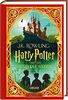 Harry Potter und der Stein der Weisen: MinaLima-Ausgabe (Harry Potter 1): farbig illustrierte Prachtausgabe mit Goldprägung und zauberhaften Papierkunst-Elementen zum Ausklappen