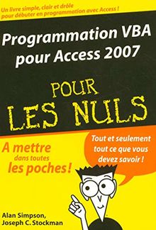 Programmation VBA pour Access 2007 pour les nuls