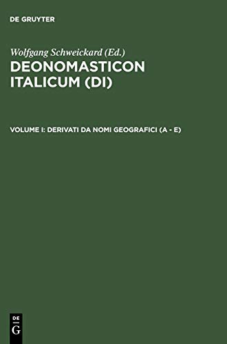 Derivati da nomi geografici (A - E) (Deonomasticon Italicum (DI))