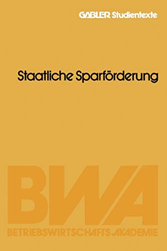Anlageformen - Staatliche Sparförderung
