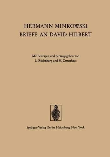 Hermann Minkowski Briefe an David Hilbert
