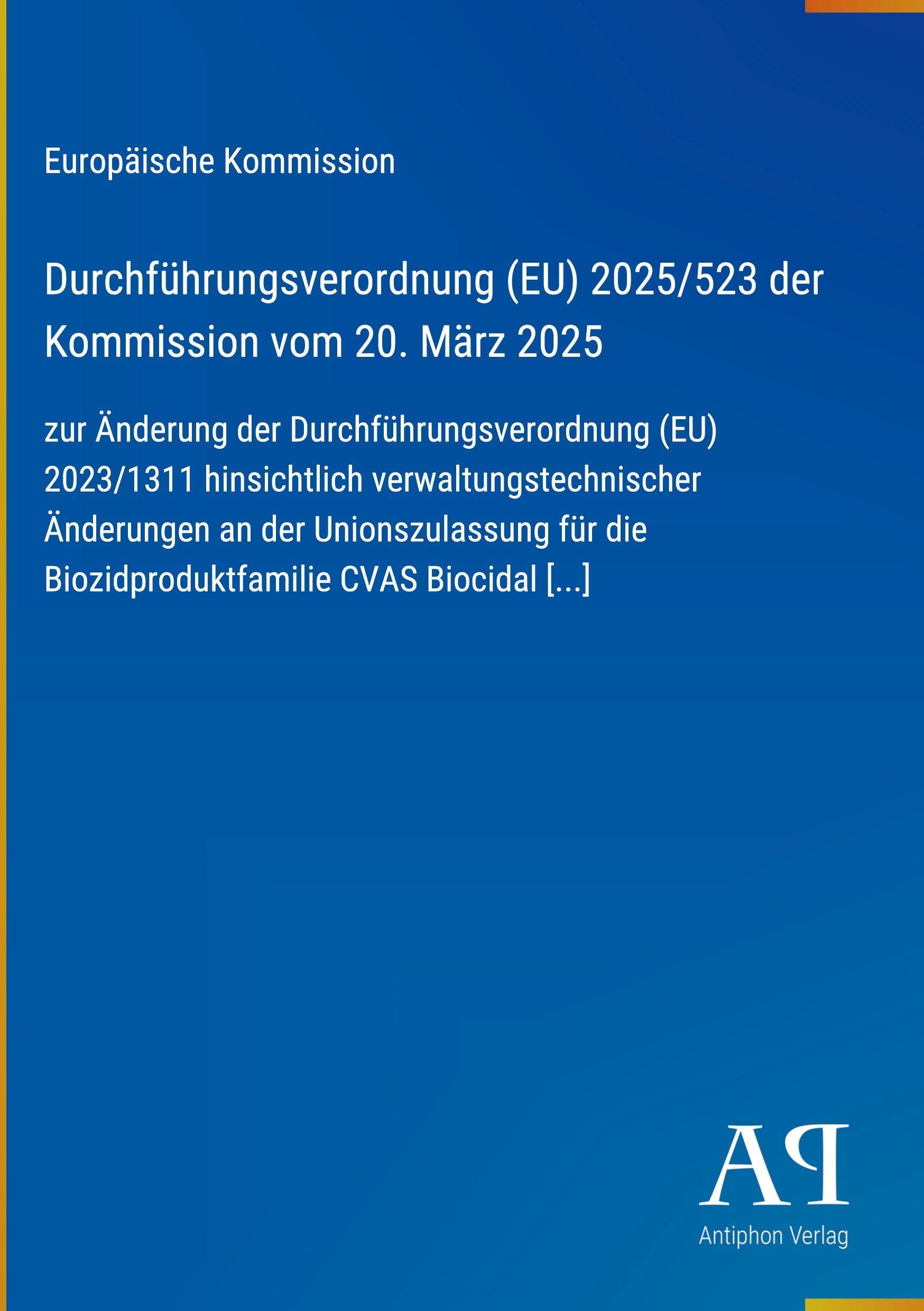 Durchführungsverordnung (EU) 2025/523 der Kommission vom 20. März 2025