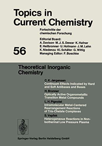 Theoretical Inorganic Chemistry (Topics in Current Chemistry, 56, Band 56)