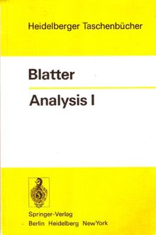 Analysis 1 (Heidelberger Taschenbücher, Vol. 151)