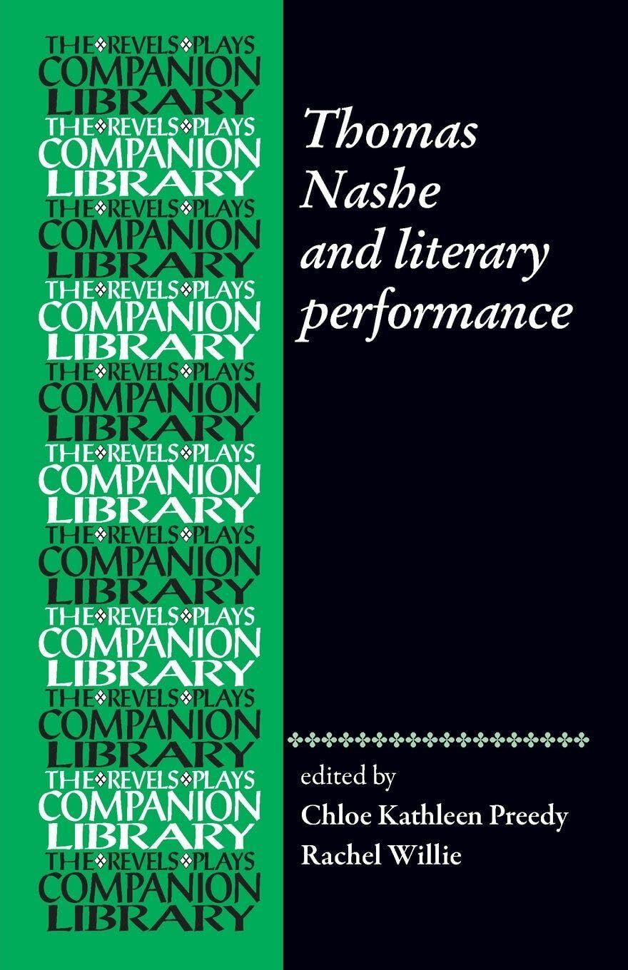Thomas Nashe and literary performance