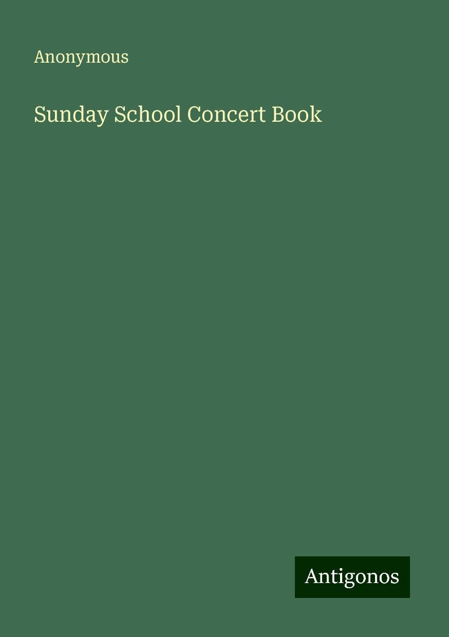 Sunday School Concert Book