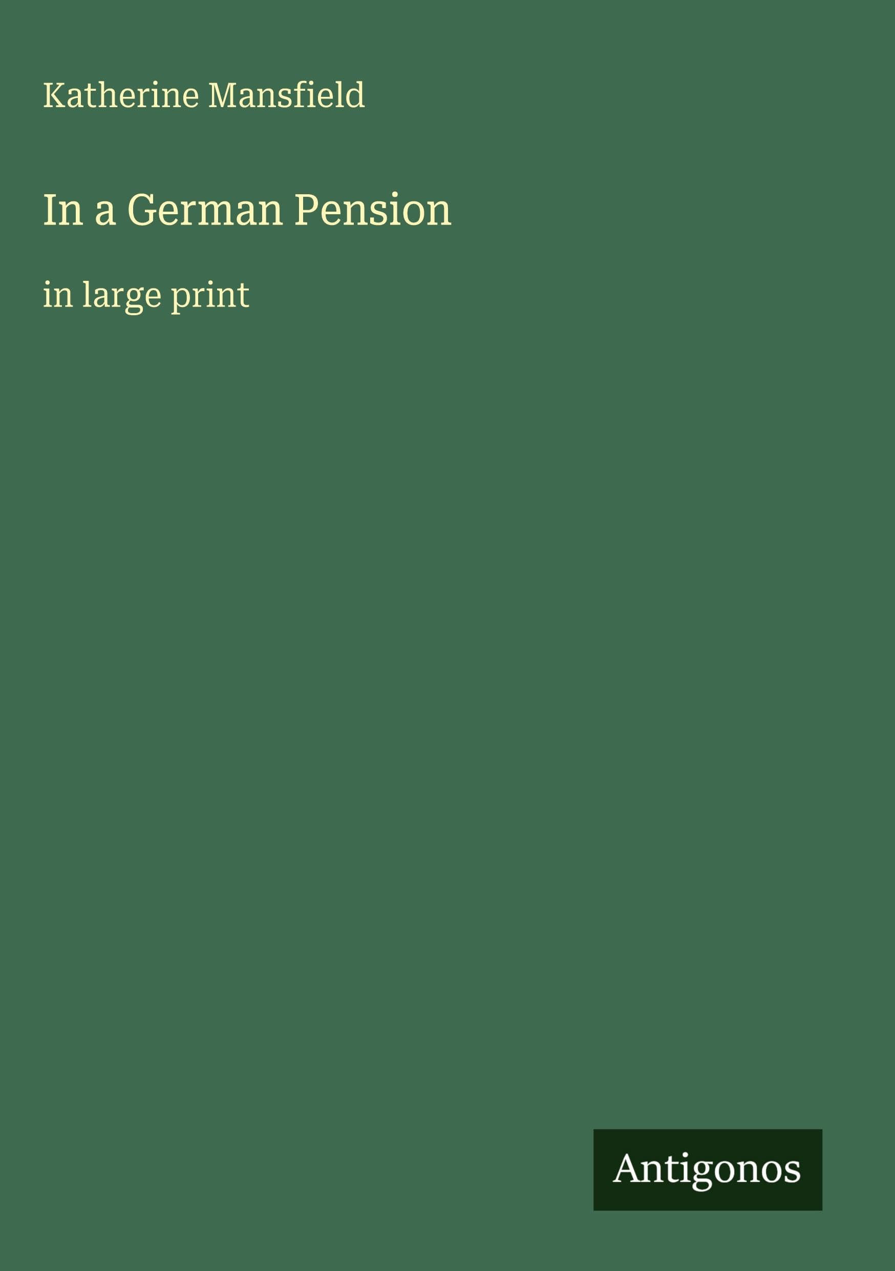 In a German Pension: in large print