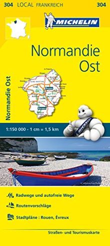 Michelin Normandie Ost: Straßen- und Tourismuskarte 1:150.000 (MICHELIN Localkarten)