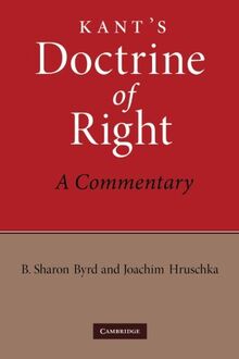 Kant's Doctrine of Right: A Commentary