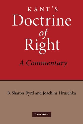 Kant's Doctrine of Right: A Commentary