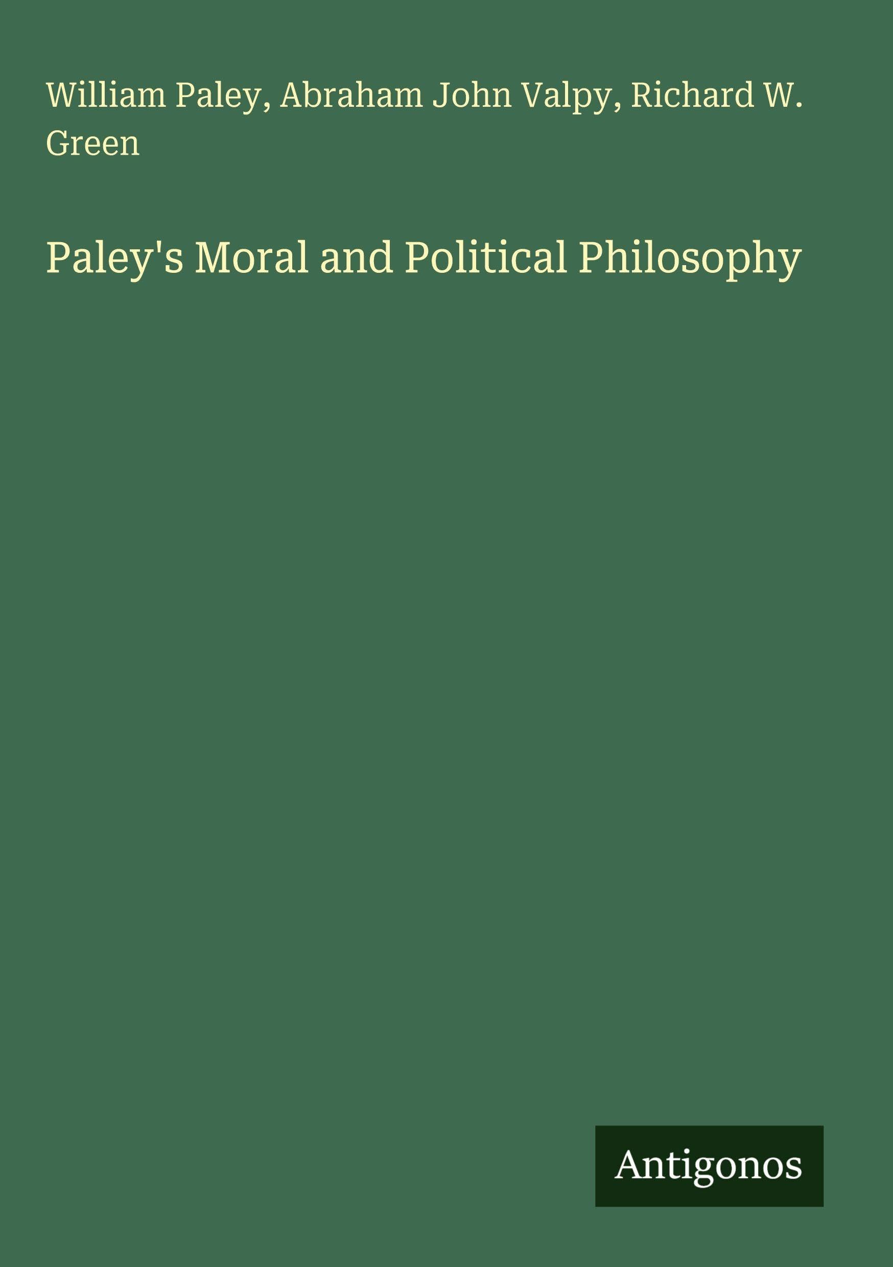 Paley's Moral and Political Philosophy