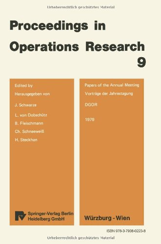 Vorträge der Jahrestagung 1979 / Papers of the Annual Meeting 1979 (Proceedings in Operations Research 9) (German and English Edition) (Operations Research Proceedings)