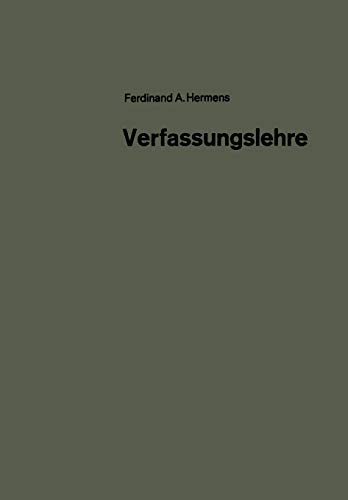 Verfassungslehre (German Edition) (Demokratie und Frieden, 7, Band 7)