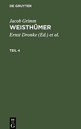 Weisthümer, Teil 4, Weisthümer Teil 4