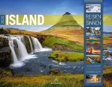 Island Kalender 2025, Wandkalender im Querformat (54x42 cm) - Natur- und Reisekalender: Unterwegs zwischen Gletschern und Geysiren