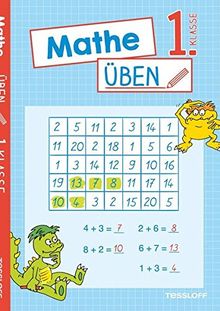Mathe üben 1. Klasse: Zahlen und Mengen erkennen, Zahlenquadrate ausfüllen, Sachaufgaben lösen