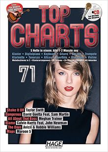 Top Charts 71 mit CD: Die 6 besten und aktuellsten Hits aus den Charts in einem Heft!