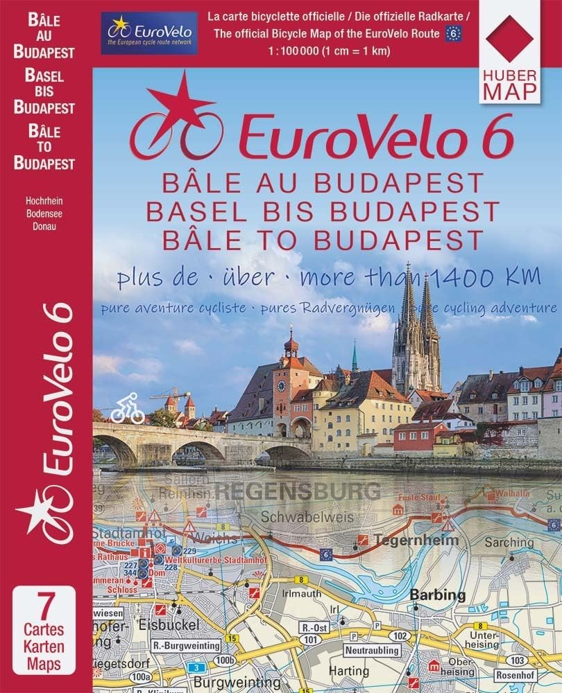 EuroVelo 6 (Basel - Budapest) 1: 100 000: 7 Fahrradkarten in einem Set / Cycle Map Set (7 Maps): 7 Fahrradkarten in einem Set / Cycle Map Set (7 Maps) ... dem Fahrrad vom Atlantik zum Schwarzen Meer)