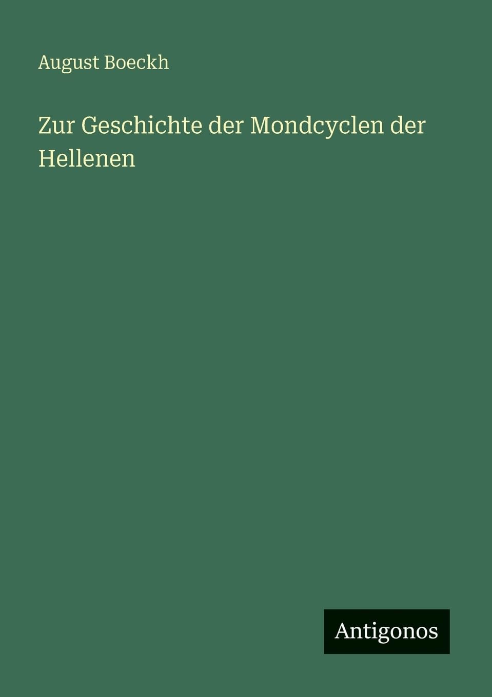 Zur Geschichte der Mondcyclen der Hellenen