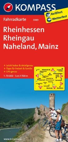 Rheinhessen - Rheingau - Naheland - Mainz: Fahrradkarte. GPS-genau. 1:70000