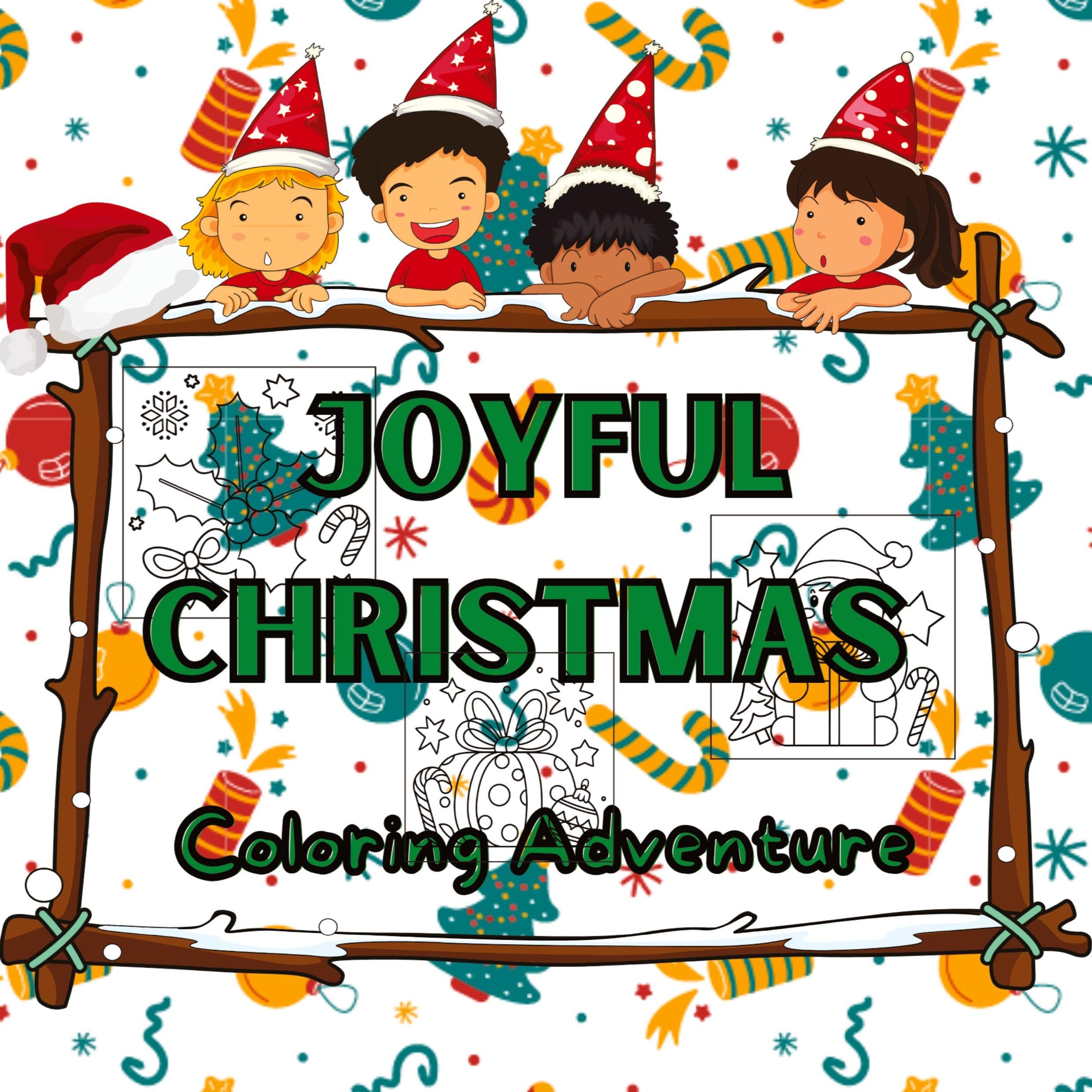 Joyful Christmas Coloring Adventure: Simple and Cozy Holiday Designs for Relaxing and Fun Coloring Moments