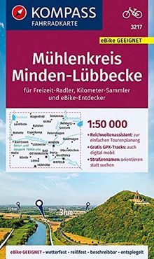 KOMPASS Fahrradkarte Mühlenkreis Minden-Lübbecke 1:50.000, FK 3217: reiß- und wetterfest (KOMPASS-Fahrradkarten Deutschland, Band 3217)