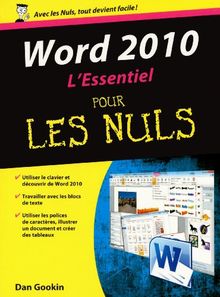 Word 2010 L'Essentiel pour les nuls
