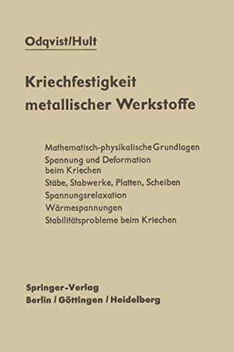 Kriechfestigkeit metallischer Werkstoffe (German Edition)