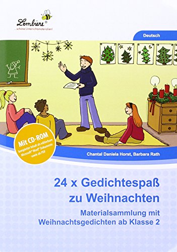 24x Gedichtespaß zu Weihnachten (Set): Grundschule, Deutsch, Klasse 2-4