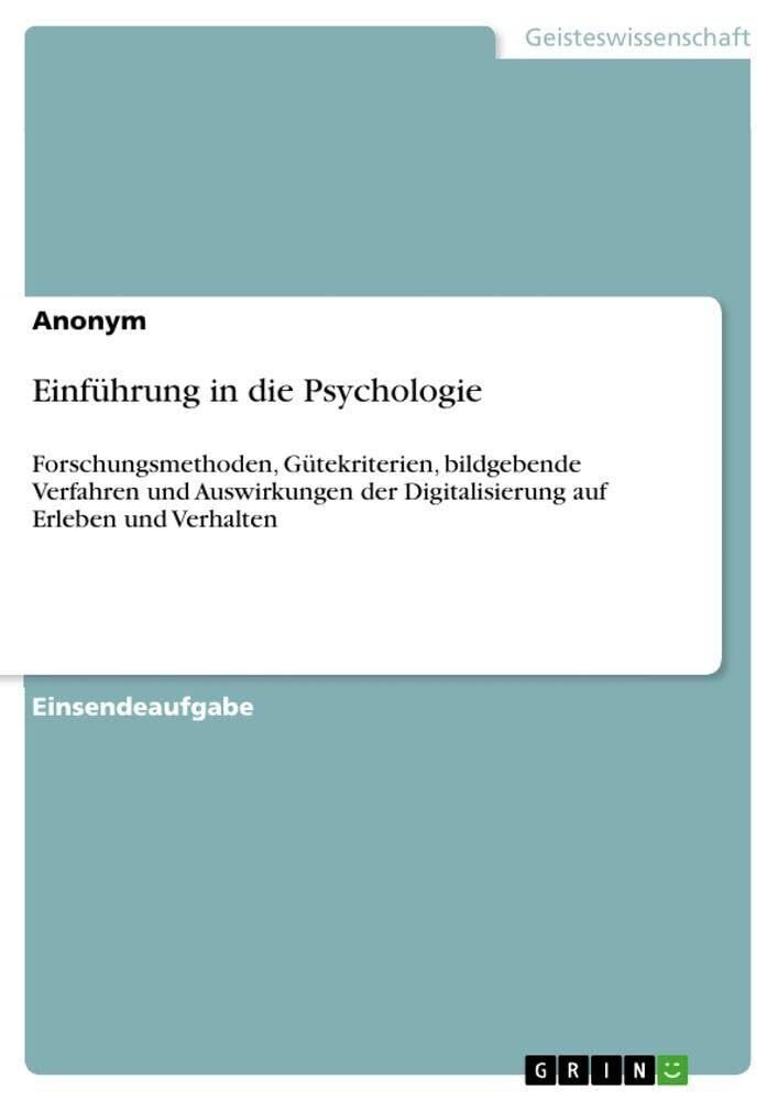Einführung in die Psychologie