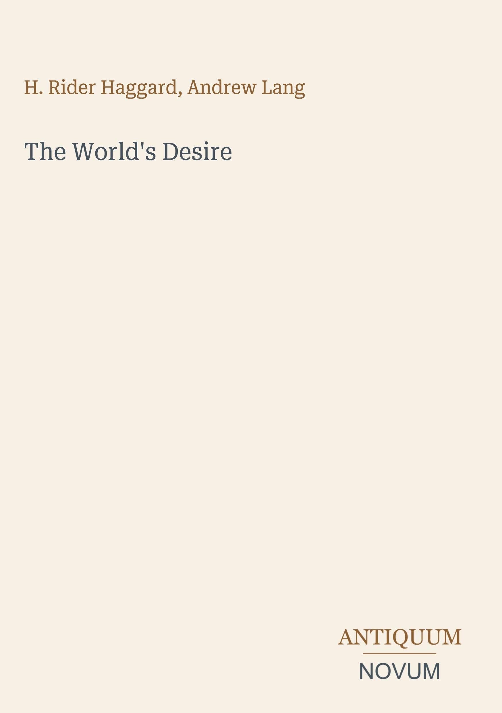The World's Desire
