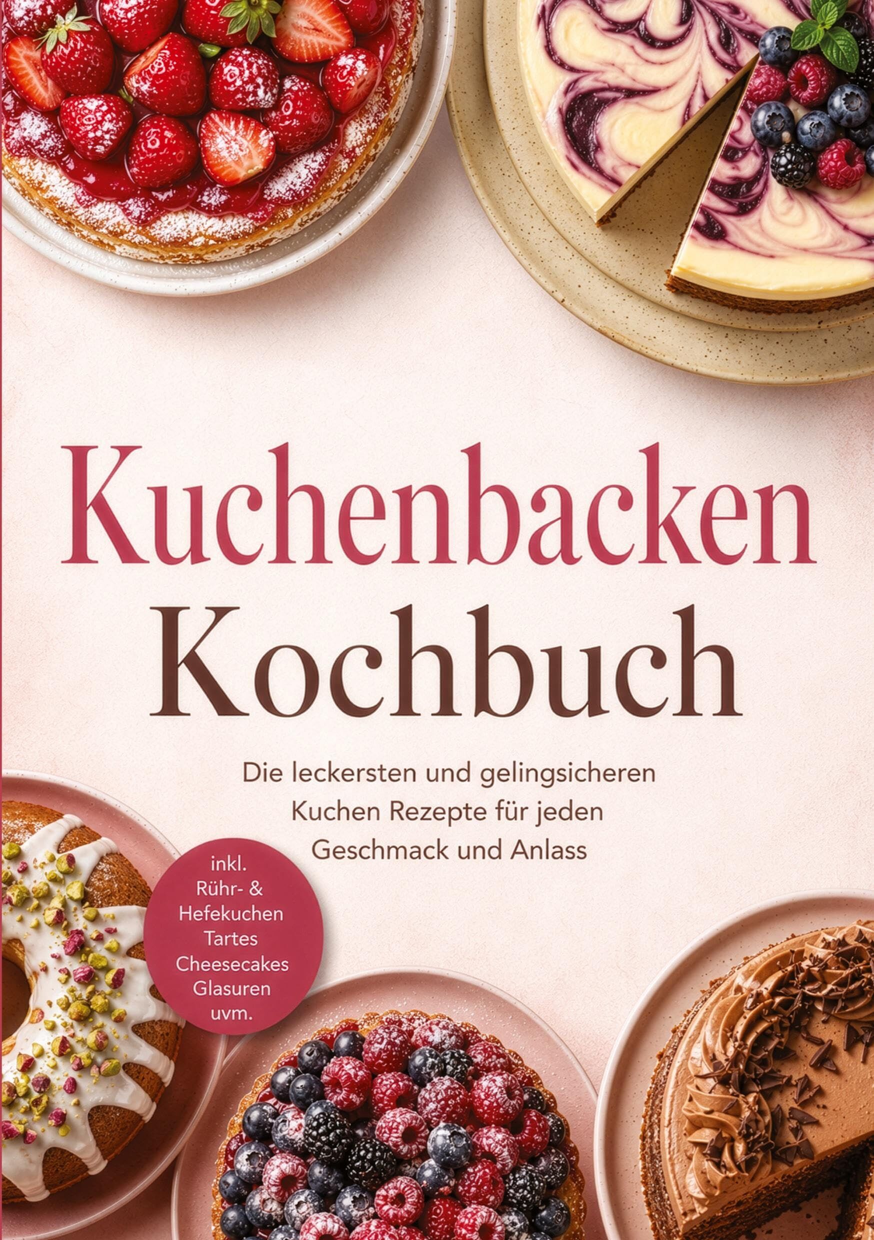 Kuchenbacken Kochbuch: Die leckersten und gelingsicheren Kuchen Rezepte für jeden Geschmack und Anlass - inkl. Rühr- & Hefekuchen, Tartes, Cheesecakes, Glasuren uvm.
