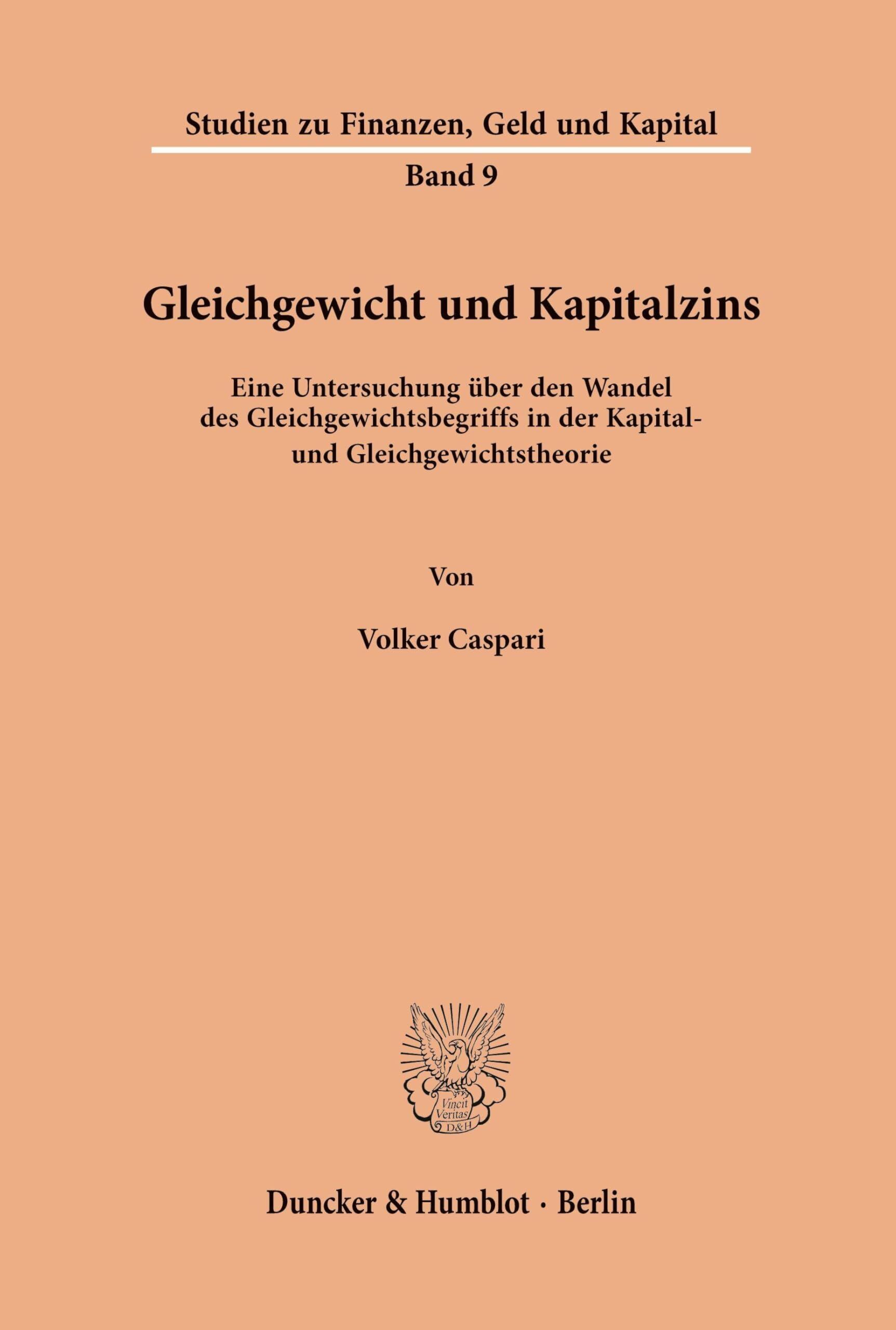 Gleichgewicht und Kapitalzins.