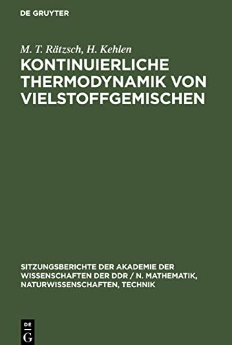 Kontinuierliche Thermodynamik von Vielstoffgemischen