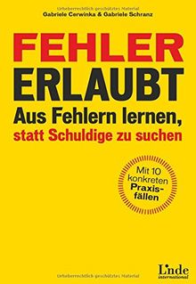 Fehler erlaubt: Aus Fehlern lernen, statt Schuldige zu suchen. Mit 10 Praxisbeispielen