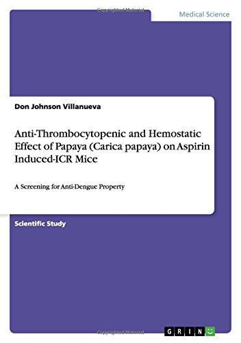 Anti-Thrombocytopenic and Hemostatic Effect of Papaya (Carica papaya) on Aspirin Induced-ICR Mice: A Screening for Anti-Dengue Property