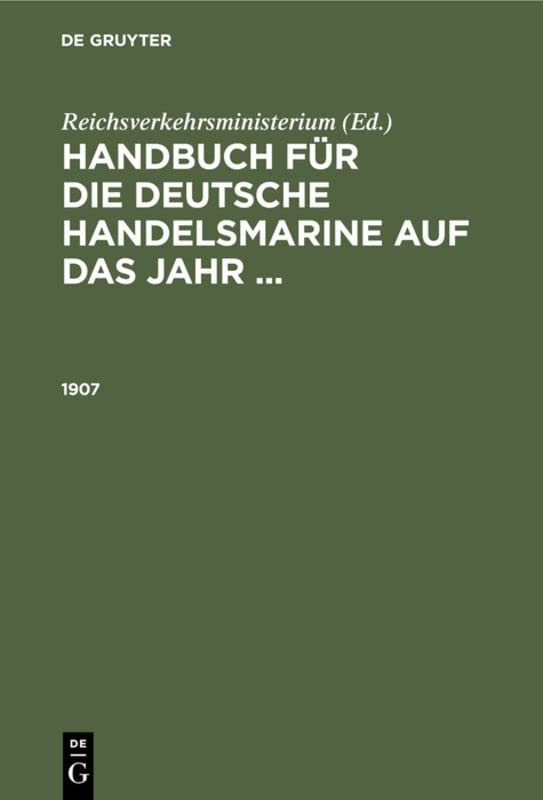 1907 (Handbuch für die deutsche Handelsmarine auf das Jahr ...)