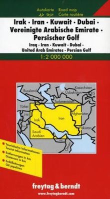 Irak, Iran, Kuwait, Dubai, VAE, Persischer Golf  1 : 2 000 000. Autokarte mit Ortsregister (Road Maps)