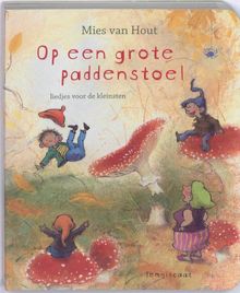 Op een grote paddenstoel