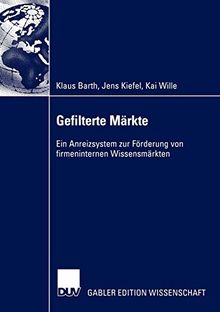 Gefilterte Märkte - Ein Anreizsystem zur Förderung firmeninterner Wissensmärkte: Ein Anreizsystem zur Förderung von firmeninternen Wissensmärkten