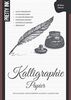 Kalligraphie Papier - Übungsheft: 60 Blatt, A4, liniert im 3:2:3 Verhältnis mit 55 Grad Neigungslinien für Handlettering, Schönschrift und Moderne Kalligraphie