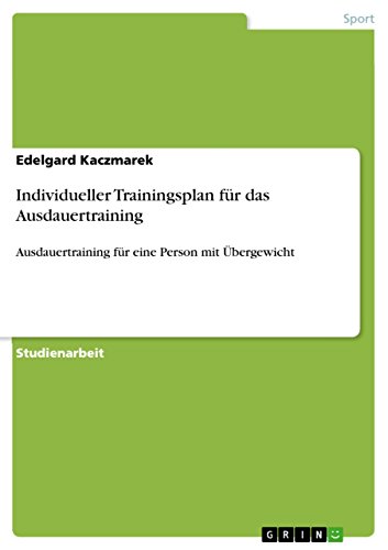 Individueller Trainingsplan für das Ausdauertraining: Ausdauertraining für eine Person mit Übergewicht