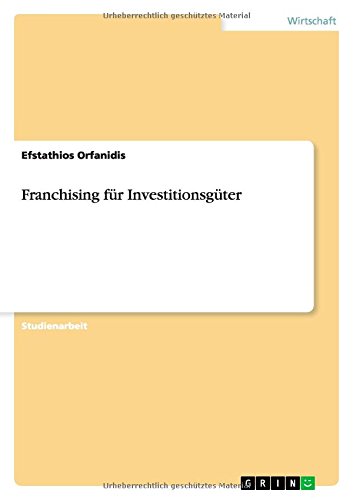 Franchising für Investitionsgüter