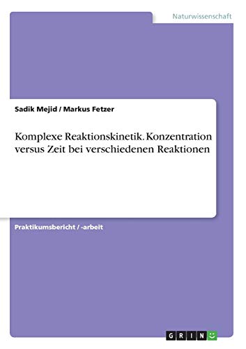 Komplexe Reaktionskinetik. Konzentration versus Zeit bei verschiedenen Reaktionen