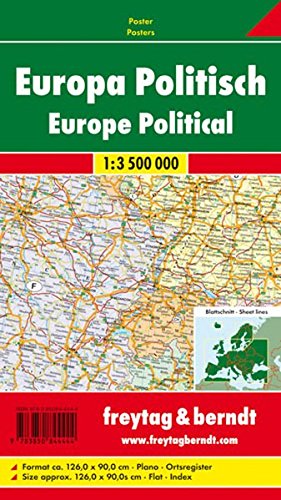 Freytag-Berndt u. Artaria Kg Freytag Berndt Poster, Ohne Metallstäbe, Europa, Politisch