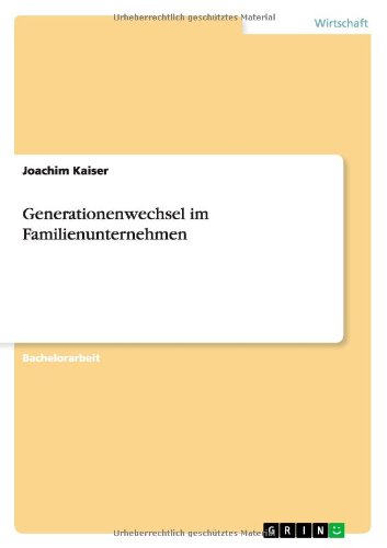 Generationenwechsel im Familienunternehmen