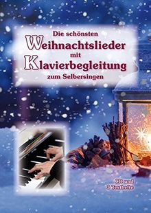 Die schönsten Weihnachtslieder mit Klavierbegleitung zum Selbersingen: Musik CD und 3 Texthefte | Buch | Zustand sehr gut