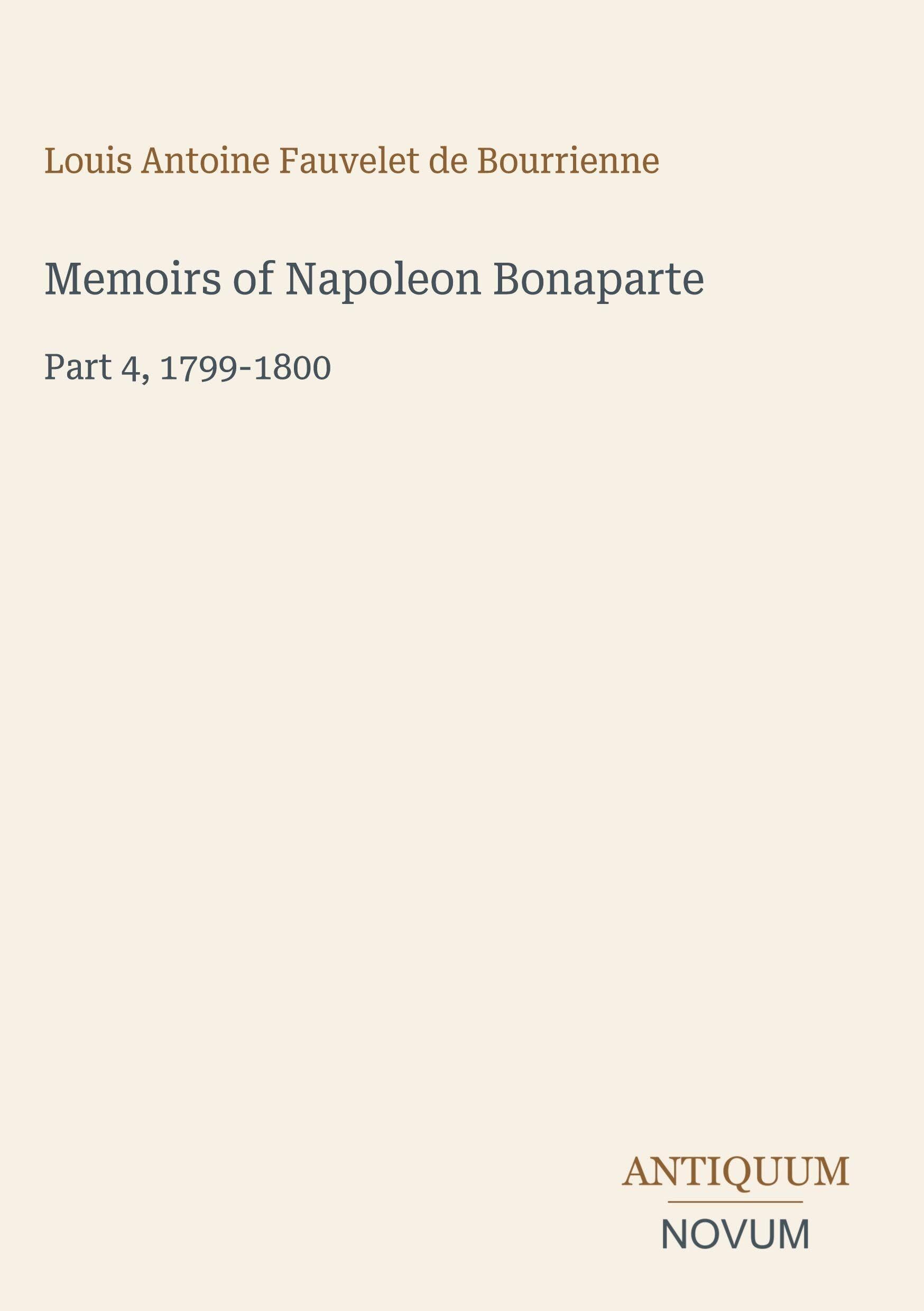 Memoirs of Napoleon Bonaparte